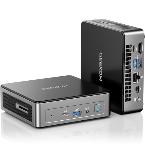 GEEKOM Mini PC Air12 mit Intel N150, 16GB DDR5 RAM 512GB PCIe SSD, 3-Jahre-Abdeckung, Mini Desktop Computer mit SD-Kartenleser, Win 11, 8K UHD(HDMI+DP), Kompakter Micro PC für Büro/Schule/Heimkino