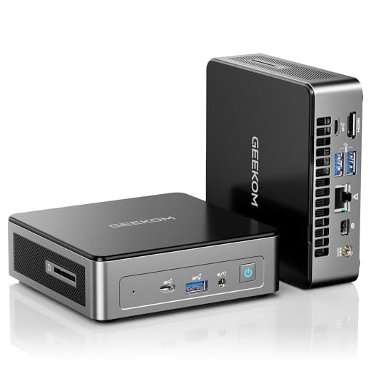 GEEKOM Air12 Mini PC, Intel Twin Lake N150, 16 Go de RAM DDR5 4800 MHz, SSD PCIe 3x4 512 Go, Mini PC Windows 11, 4K UHD (HDMI + DP 1.4), WiFi 6, Mini Ordinateur de Bureau avec Emplacement SD