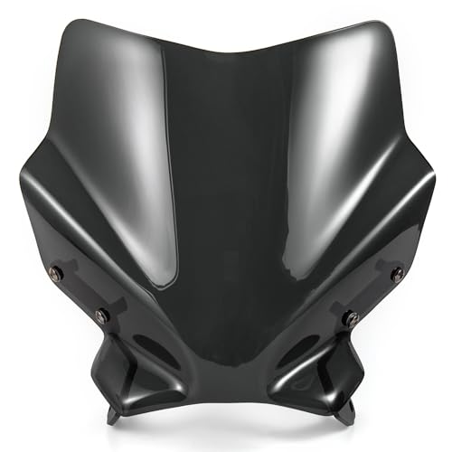 APEBAZY Uniwersalna owiewka do motocykla na przednią szybę motocyklową, ochrona przed wiatrem do 1200, 2014 s, 1200r 2014-2018, 2022 (czarna)