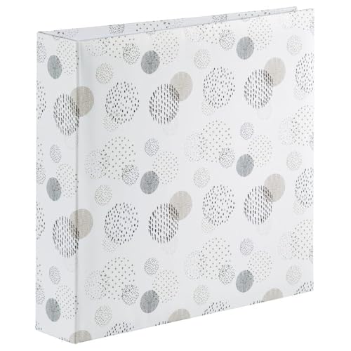 Hama Album photo à pochette 'Graphic Dots' (Album mémo, 200 photos 10 x 15cm, 100 pages blanches, Dim. 22.5x22cm, Idéal Scrapbooking, idée cadeau, Couverture Rigide, Poche à Carte Mémoire)