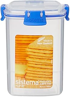 Sistema 1332 KLIP IT Cracker Storage Container, Blue Clips, 900 ml
