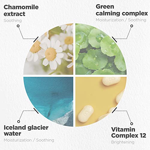 Hyggee Relief Chamomile Gel Toner - Gentle Soothing Moisturizer - Cooling & Moisturizing For Heated And Sensitive Skin - Hypoallergenic Refreshing Gel Formula, 6.76 Fl.oz. #TOP3