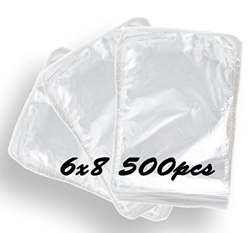DOTPRO 500pcs Set Polyolefin Heat Shrink Wrap Bags (6" x 8")
