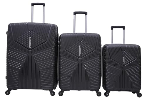 Image of VIP Aristocrat 3 Pc Set Cabin 55 cm (Small),65 cm (Medium),75 cm (Large) 4 Wheels Trolley,Hard Case Lightweight Bag & Combination Lock Suitcase with 7 Years International Warranty (R.Black)