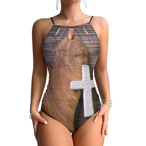 Swimsuit monokini beachwear avec cœur en bois pour vos vacances
