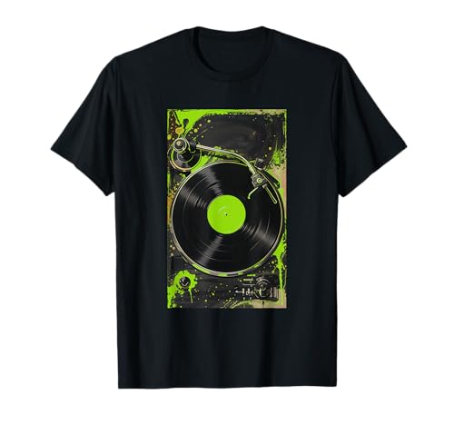 Green for The Record Green Color Graphic T-Shirt