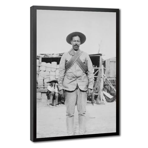 Toile Francisco Pancho Villa cadre mural salon décoration bureau mexicaine 30x45cm
