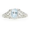 BL Jewelry Filigree Sterling Silver Oval Cut Natural Aquamarine Ring (3/4 CT.T.W) in Vintage Style (6)