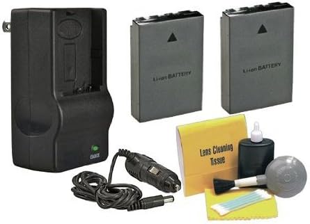 High Capacity Lithium Ion Replacement Compatible with Olympus Li-10B & 12B - 2 Batteries (1300Mah) + AC/DC Rapid Travel Charger