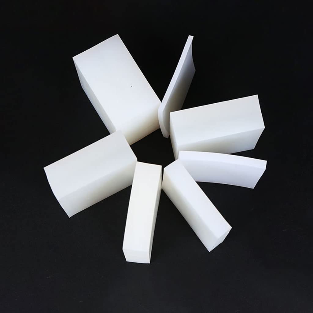 Foglio di gomma siliconica quadrata bianca ad alta elasticità, 1 pezzo di cuscinetto fonoassorbente antiurto, tampone antivibrazioni(200 x 200 x 10mm)