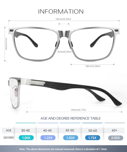 Image of ANYLUV Blue Light Glasses Men, Relieve Eyestrain and Eye Protection, Al-Mg Metal Computer Blue Light Blocking Glasses