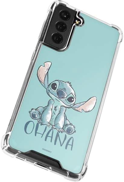 Skinit Clear Phone Case Compatible with Galaxy S22 Plus - Officially Licensed Disney Lilo and Stitch Ohana Design