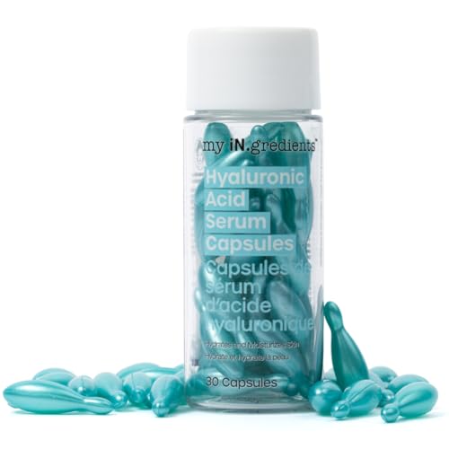 Masque Bar My Ingredients 10% Serum Capsules for Face - Serum Capsule for Evening Out Skin Tone & Instant Hydration, Korean Skin Care Treatment, 30 Mineral Oil Free, Paraben Free (Hyaluronic Acid)