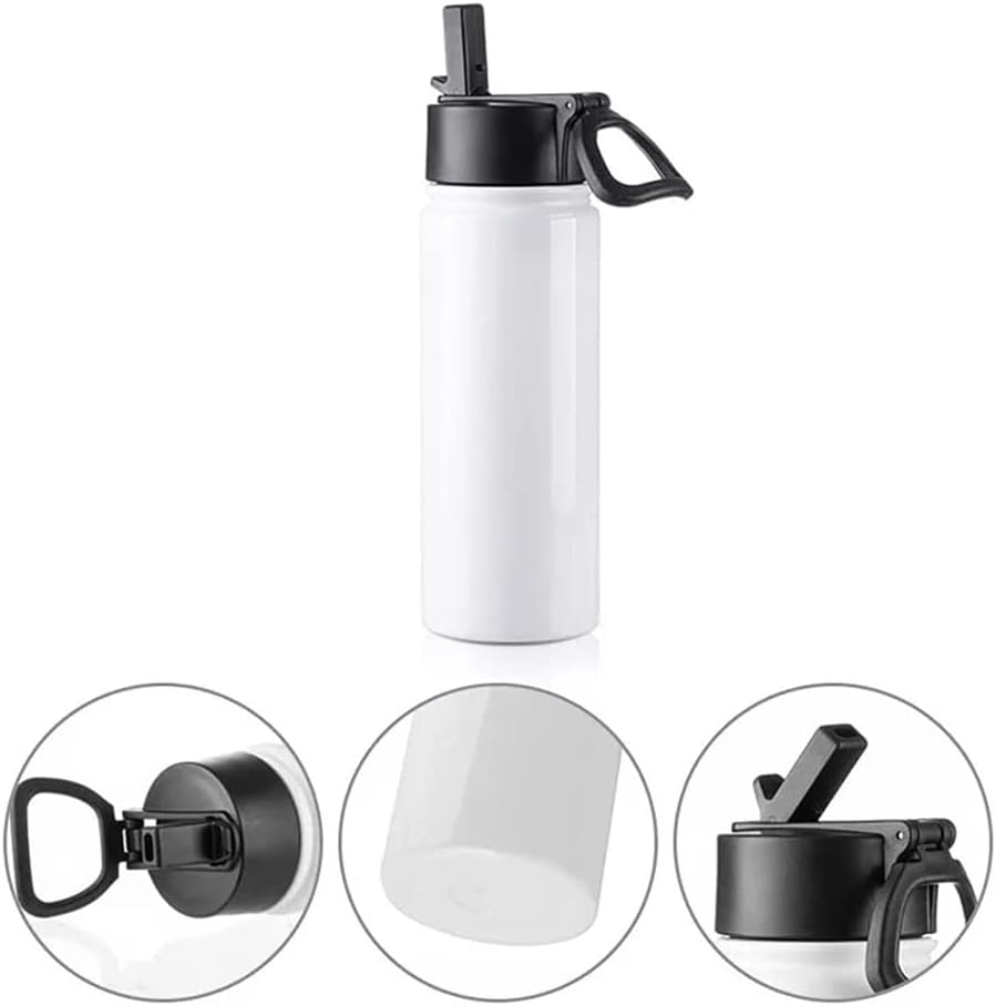 25 pcs Sublimation Blank Tumbler Stainless Steel Water Bottle White Sports Bottle Tumbler for Heat Press Transfer Printing DIY (32 oz) : Arts, Crafts & Sewing