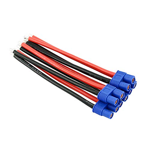 5 conectores hembra EC3 con cable 10cm 14awg BDHI miniatura 3