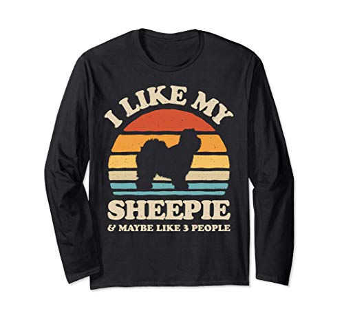 I Like My Sheepie Old English Sheepdog Dog Lover Gifts Retro Manga Larga