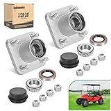 10L0L Golf Cart Front Wheel Hub Assembly with Hub Bearing/Oil Seal/Dust Cover for EZGO PDS&TXT/Medalist Gas & Electric 2001.5-2013,Replace OEM# 70895G01,L44643(Pack of 2)