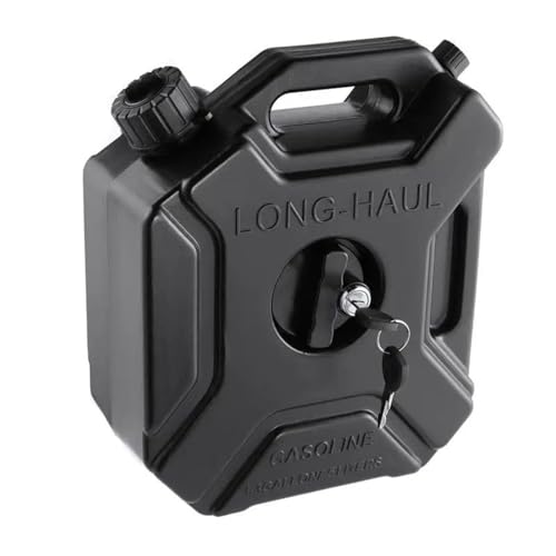 NADCFN Depósito de Combustible Bidón de Gasolina Universal de 3L/5L, contenedor de Tanque de Combustible diésel de Gasolina de Repuesto, Color Negro Bidón de Gasolina(5L with Lock)