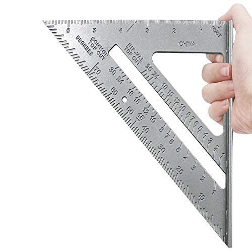 GVJ TRADERS Durable Aluminum Speed Square Triangle Angle Protractor Measuring Tool for Carpenter-image-43