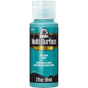 FolkArt Multi-Surface Satin Acrylic Paint, Aqua, Small