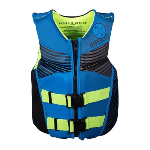 Hyperlite Indy Jr. CGA Kids Wakeboard Vest Blue/Fluoro Junior (75-124Lbs)