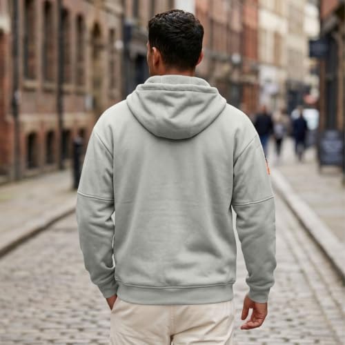 Mens Zip Up Hoodies Fall Jackets Tactical Full Zip Hoodies Cargo Sweatshirt - image 3