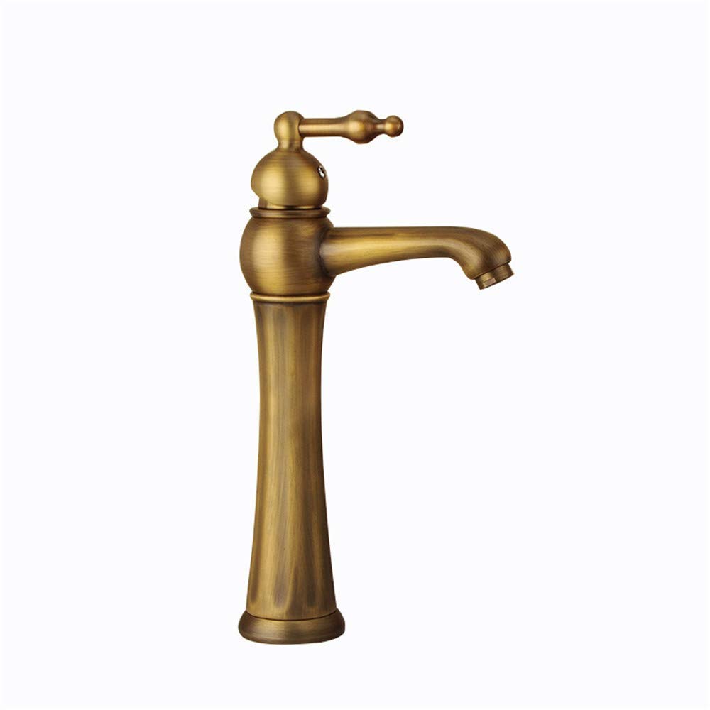 Robinet de cuisine mitigeur en laiton rétro mélangeur eau chaude froide évier monotrou antique