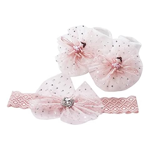 Zukmuk Newborn Baby Girls Socks and Headband Set Cover