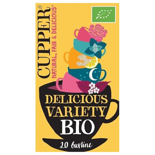 Cupper Cofanetto Mix di Tisane Biologiche, Assortimento After Dinner Mints, Love Me Truly Chai, Snore&Peace, Limone e Zenzero e Infuso Depur, Confezione da 20 Bustine