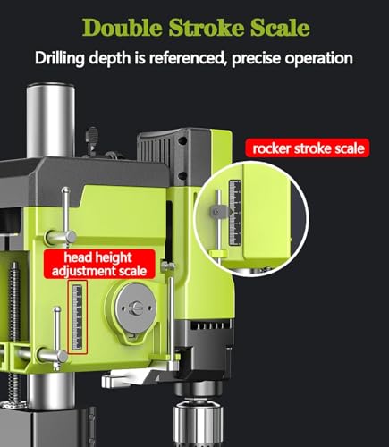 BUFANGE Furadeira de Bancada com Suporte, 880W, 6 Velocidades, Velocidade Variável, 220V, Furadeira