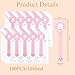 IdeaMarlle 100 Pcs Handmade Food Baking Label Stickers, Long Label Sealing Stickers for Pastry Bags Lollipops Bread, Decorative Labels (Pink)