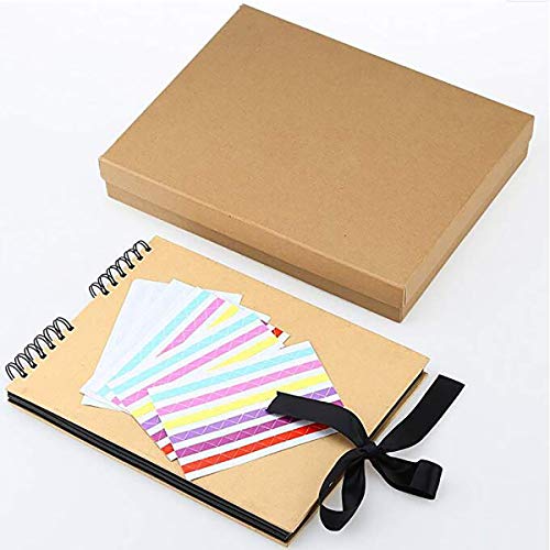 Gotideal DIY Scrapbook Album Craft Paper Wedding and Anniversary Photo Album Family Scrapbook,DIY Accessories and Scrapbooking Supplies,40 Sheets(Yellow) 11.5 * 8.5 Inches