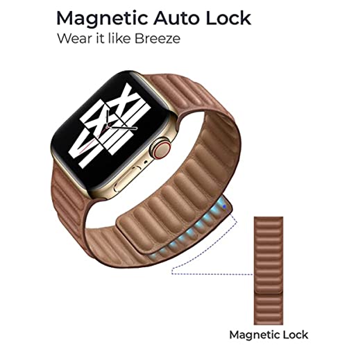 AIYIRUO Compatibel met Magnetische Apple Watch 8 bandje apple watch band Horlogeband Leer 45mm 44mm 41mm 40mm 49mm met… - Image 4