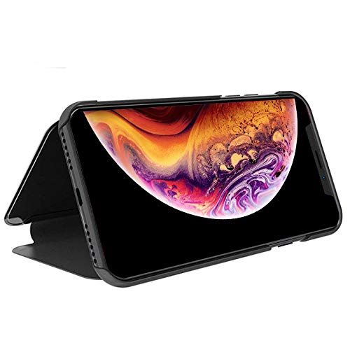 Coque iPhone XS Max Clear View Noir protection à rabat - 2