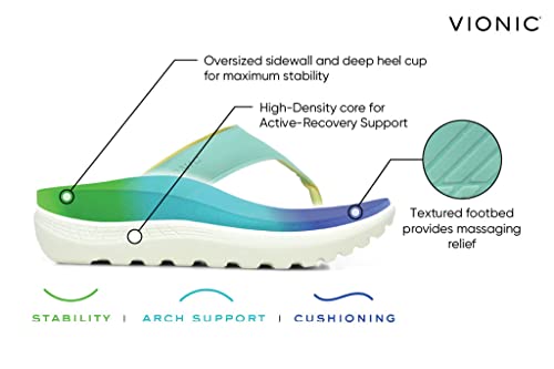 Vionic All Gender Blissful Restore Recovery Sandal- Supportive Toe-Post Flip Flops That Include Three-Zone Comfort with Orthotic Insole Arch Support,Recovery Sandals for Women and Men2