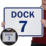SmartSign 'Dock 7' Dock Number Sign | 18' x 24' 3M Engineer Grade Reflective Aluminum