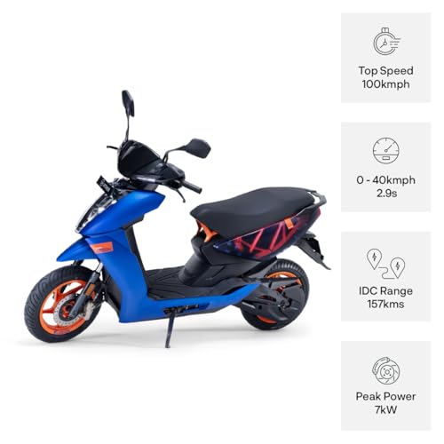 Image of ATHER 450 Apex 157 KM IDC Range in Indium Blue - Ex-Showroom