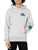 Lacoste Men's Holiday Comic Effect Print Hooded Sweatshirt, Silver Chine, Large