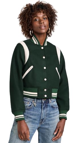 [BLANKNYC] Womens Woven Varsity Bomber Jacket