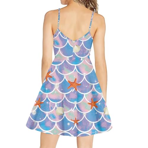 Image of Coloranimal Women's Summer Sleeveless Casual Swing Dresses with Loose Fit Beach Sundress