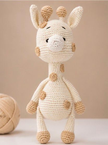 Smiling Giraffe Crochet Stuffed Toy, Cute Handmade Knitted Animal for Boys and Girls, Safe and Durable, Ideal Gift for Newborns-image-40