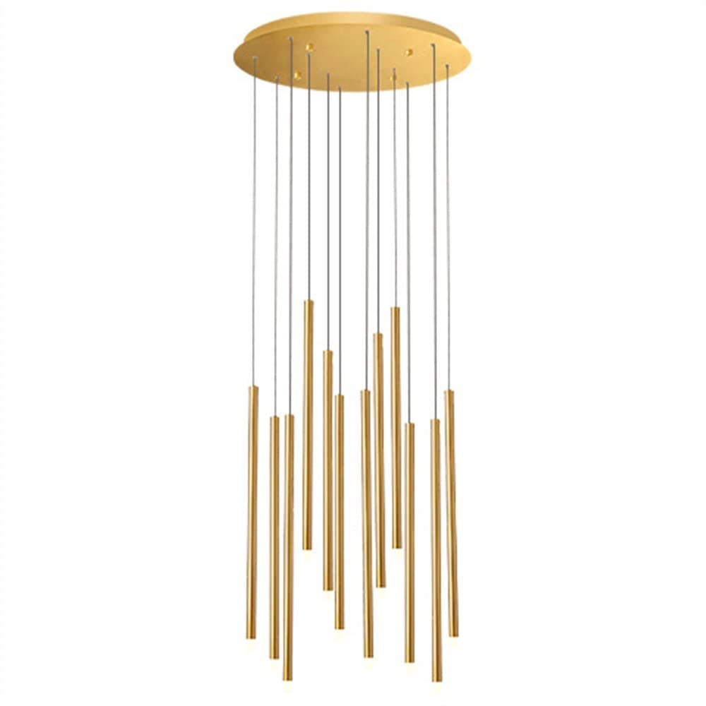 LYMSXAZOU LED Pendant Light Cluster Suspended Chandelier | Modern Duplex Spiral Staircase Fixture for Kitchen Island, Loft, Bar, Foyer Adjustable Height, Contemporary Design