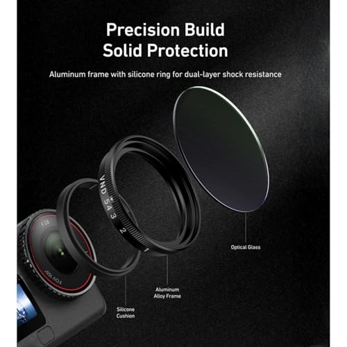 Image of TELESIN CPL ND Filter Kit for DJI Osmo Action 6, 4 Pack CPL ND8 ND16 ND32 Action 6 Filter, Snap-On Neutral Density Polarising Filter, HD Optical Glass /Multi-Coated Filters