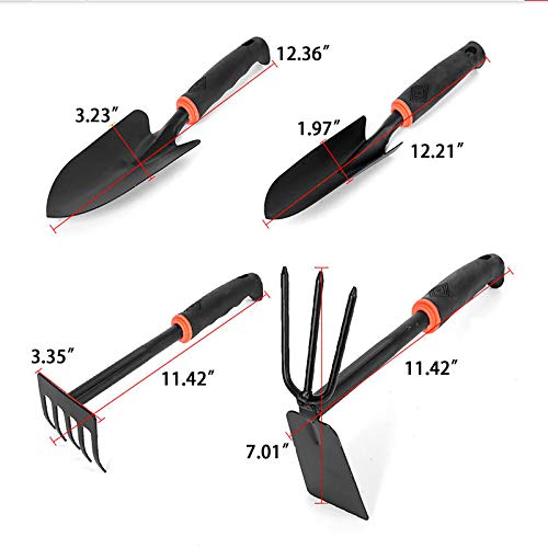 4 Pieces Garden Weeding Tools Planting Flowers Transplanting Shovel Loose Soil Rooter Multi-Function Fertilization Hoe Children Potted Rake