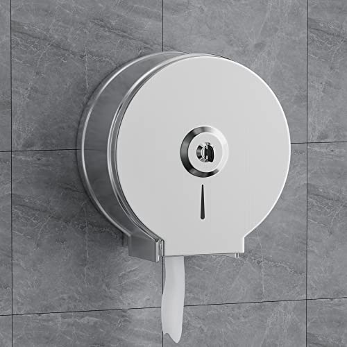 Brushed Stainless Steel Paper Towel Dispenser Wall Mount, Tobefort Commercial Jumbo Toilet Paper Dispenser, 9 Inch Roll With 2.5 Core, Toilet Paper Holder Bath Tissue Dispenser Lock Key… #TOP1