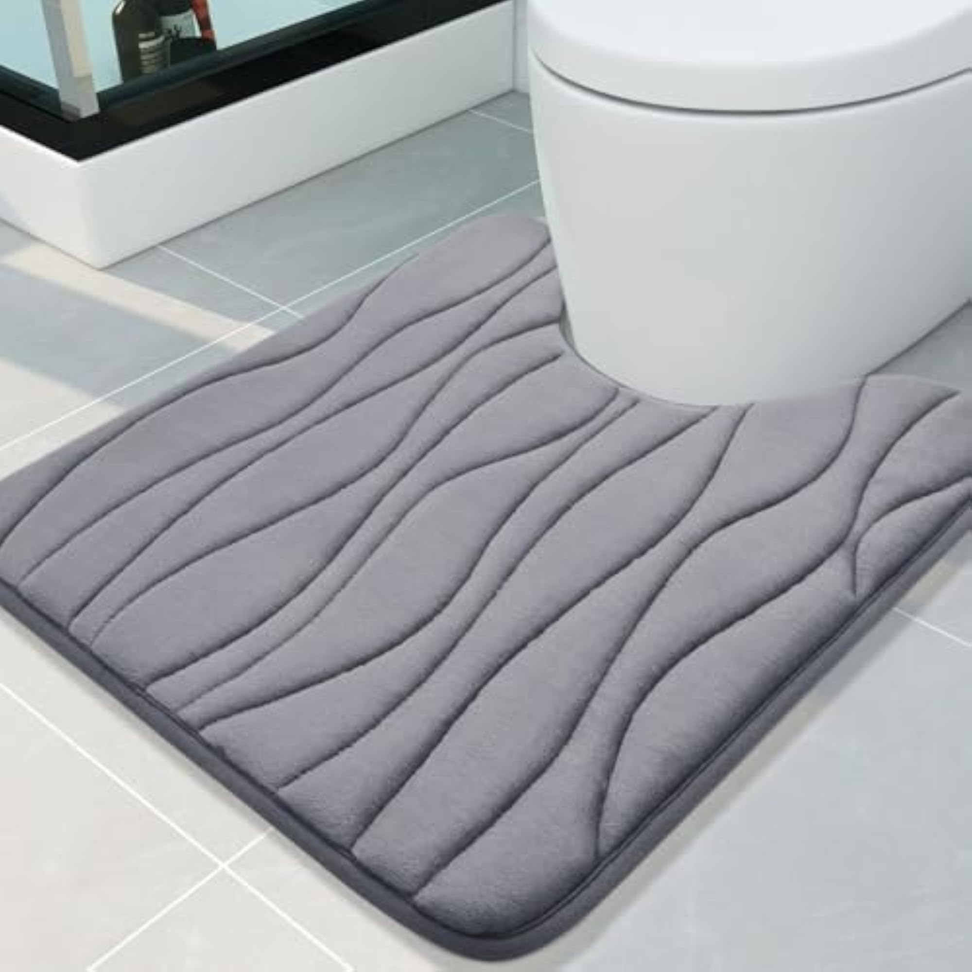 Stylish Nonslip Bathroom Bath Mats, Water Absorbent