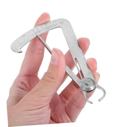 Calibrador OUNONA con medidor triangular de espesor Métrico para joyería herramienta de medición de acero inoxidable miniatura 3