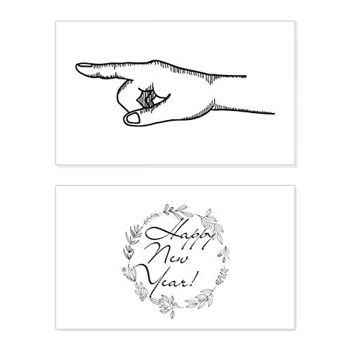 Tarjeta conmemorativa de año nuevo ideal para regalar deseos de prosperidad con un gesto único