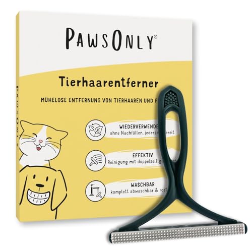 PawsOnly | Tierhaarentferner | Katzenhaarentferner | Hundehaare Entfernen | Fusselentferner für Sofa Auto Teppich Kratzbaum Kleidung | Tragbarer | Fusselbürste Tierhaare Pet Hair Remover (Grün)