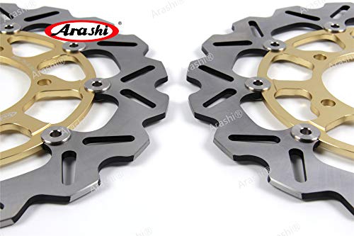 Arashi Rotores de discos de freio traseiros dianteiros para Suzuki GSXR 1000 2005-2008 K5 K6 K7 K8 A